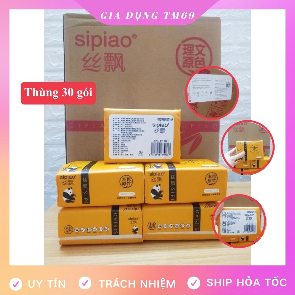 Giấy Ăn Gấu Trúc Thùng 30 Gói Loại 1 Siêu Dai Tự Nhiên Không Chất Tẩy Trắng, Khăn Giấy Gấu Trúc Cực Mềm