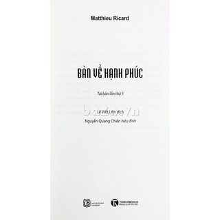 Sách - Bàn Về Hạnh Phúc