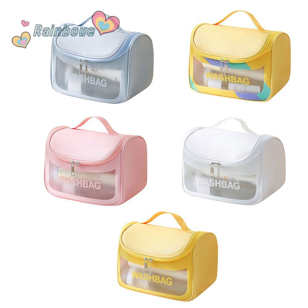 Túi Đựng Mỹ Phẩm Chống Thấm Nước Sức Chứa Lớn Màu Cầu Vồng