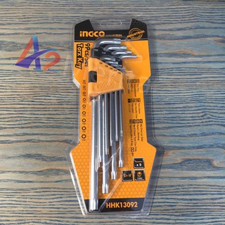 T10-50 Bộ lục giác bông dài 9 cây INGCO HHK13092