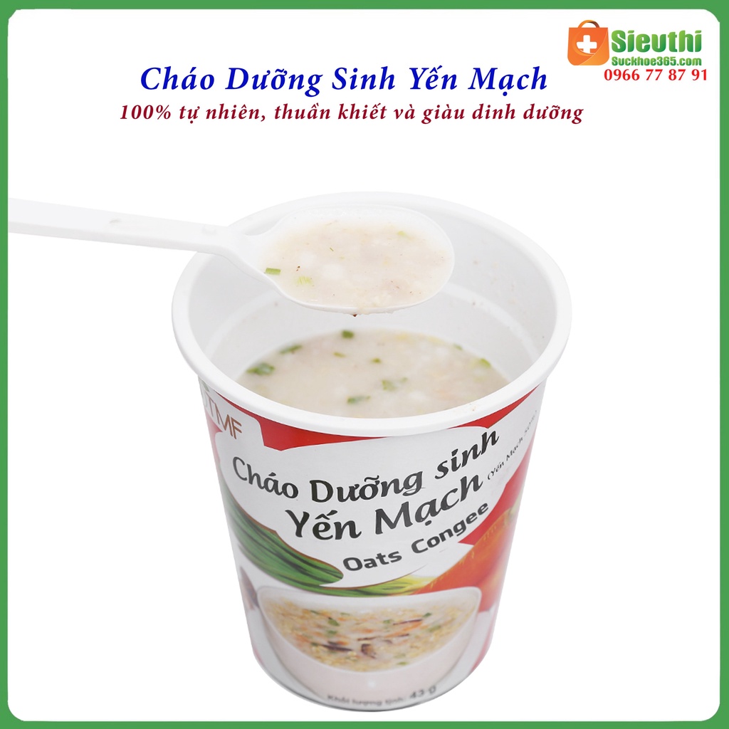 Cháo dưỡng sinh yến mạch gạo lứt dùng cho người tiểu đường, ăn kiêng, ăn dưỡng sinh, ăn chay Siêu Thị Sức Khoẻ 365