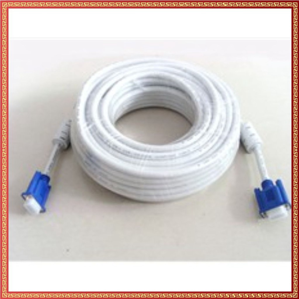 Dây VGA 10M Trắng 2 đầu chống nhiễu