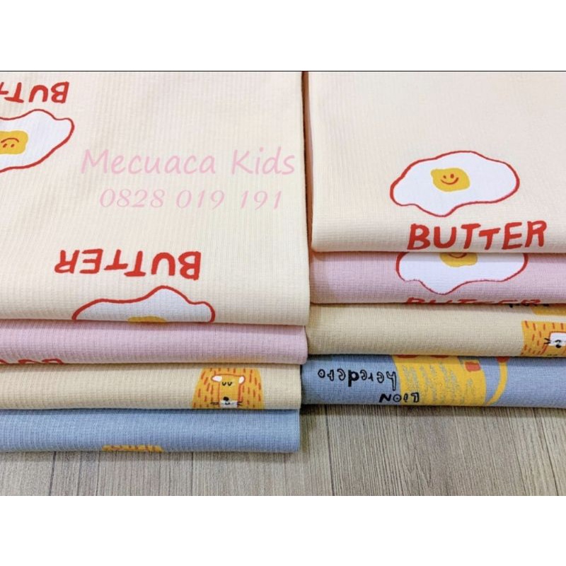 Bộ ngủ dài tay mặc nhà thu đông xuất Hàn hình trứng và sư tử cho bé trai và bé gái