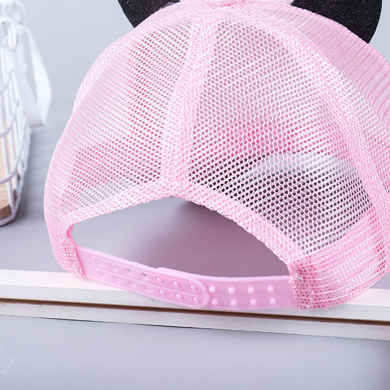 Mũ lưỡi trai tai mèo in họa tiết dễ thương cho bé