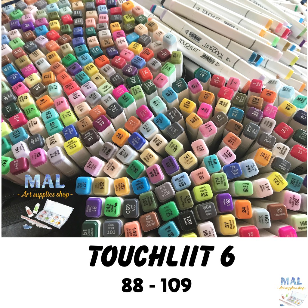 Touchliit 6 lẻ (Mã màu 88 - 109) [Họa cụ MAL]