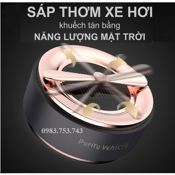 Sáp thơm xe hơi khuếch tán bằng năng lượng mặt trời