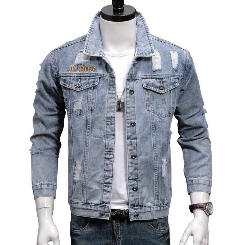 áo khoác jean nam cao cấp xịn chất bò dày ( ẢNH SHOP CHỤP 100%) thiết kế trẻ trung full tem mác thời trang shally05 - HÀ