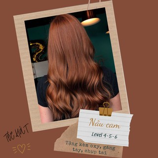 Thuốc nhuộm tóc màu NÂU CAM tự nhuộm tại nhà