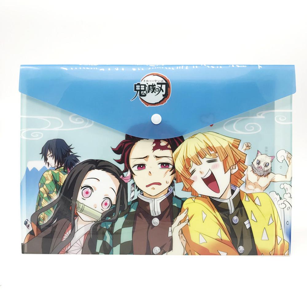 Túi Đựng Tài Liệu Bằng PVC Họa Tiết Hoạt Hình Demon Slayer Kimetsu No Yaiba