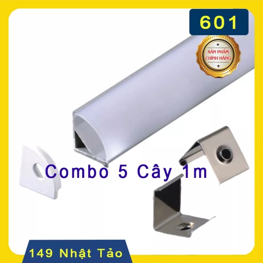 Thanh Nhôm Định Hình Led cao cấp chữ U lắp nổi chữ YW lắp âm chữ V lắp góc cho chiếu sáng