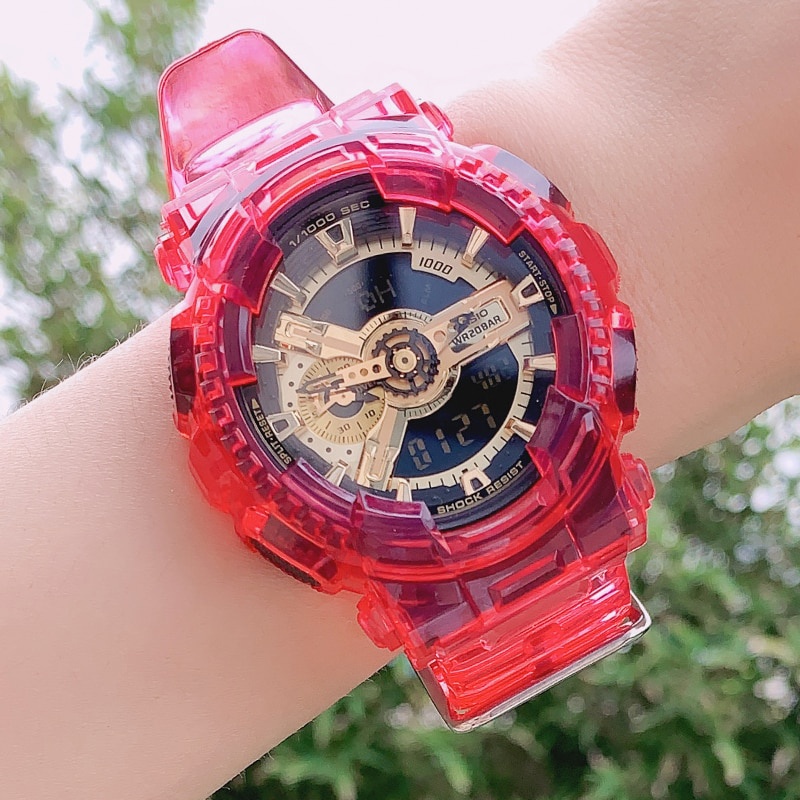 Dây Đeo Tpu Trong Suốt Chống Nước Cho Đồng Hồ Casio G-Shock Ga110 Ga120 Ga140