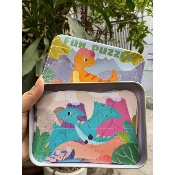 Bộ Ghép Hình Hộp Sắt  PUzzle 5in1 - 5 Level Nhiều Chủ Đề Hấp Dẫn Cho Bé Từ 1 Tuổi
