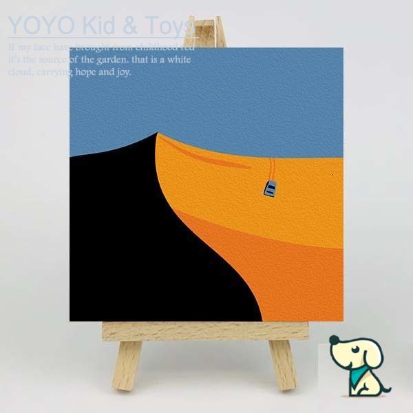 YoYo❤️Wall Art /Dầu Số Hóa Tự Tô Màu Theo Số/  DIY Canvas Acrylic Paint / Painting kit / Deco Colouring art / 20X20CM noframe Desert XH123