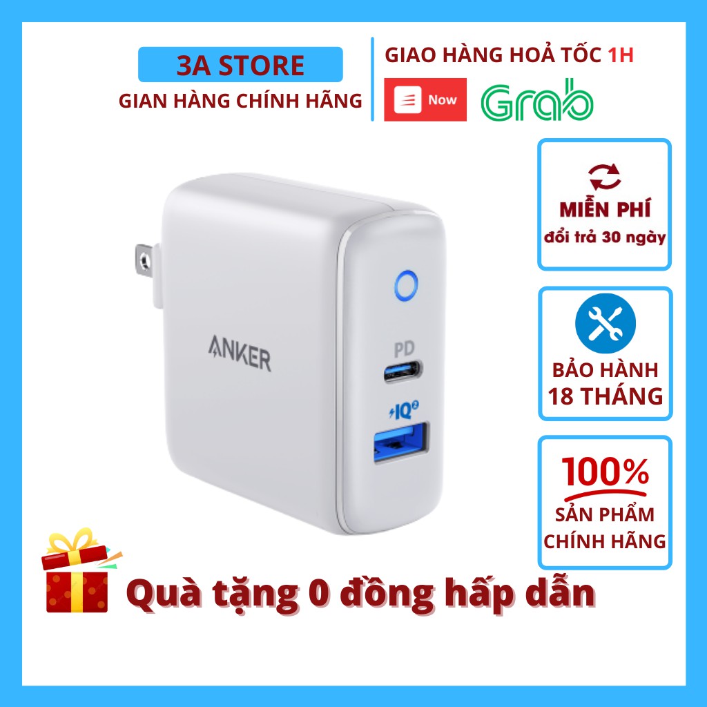 Củ sạc Anker 33W 35W A2626 A2636 sạc nhanh 2 cổng type c PD 18w 20w usb 15w 3astore