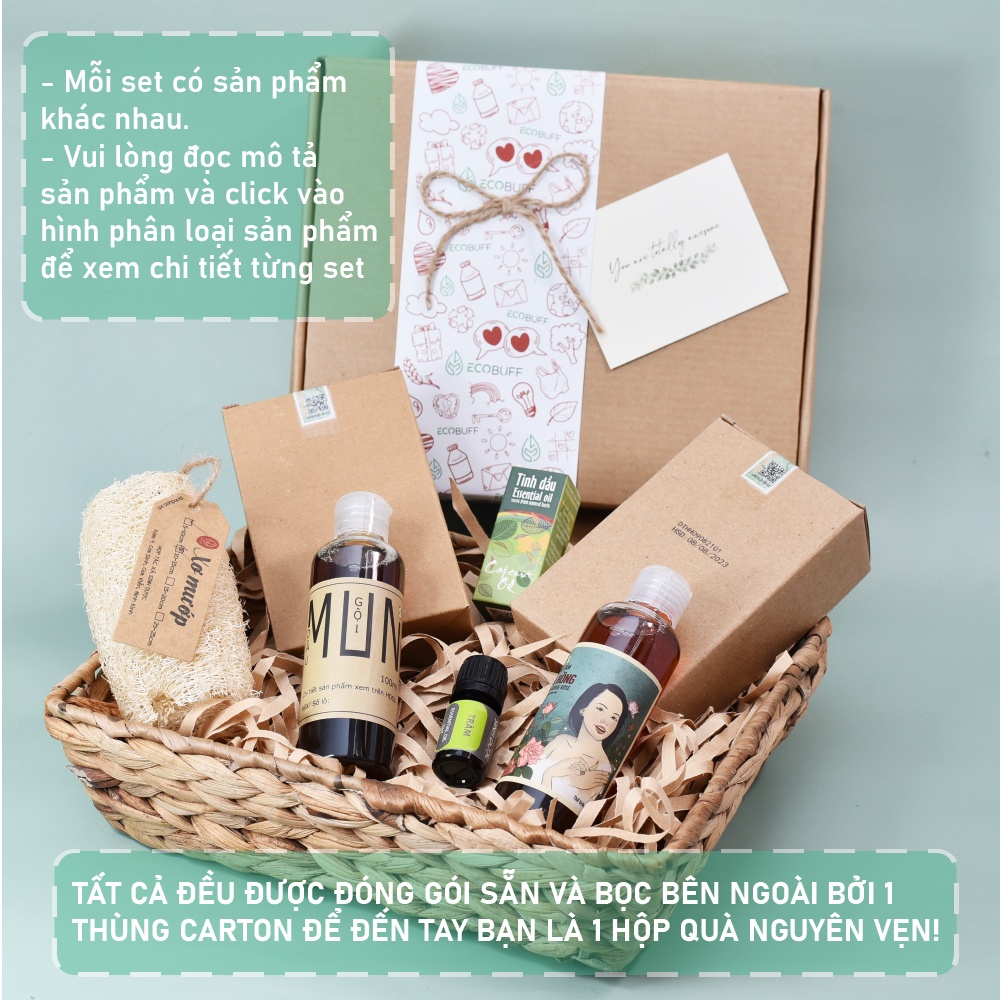 Quà tặng Ecobuff Quà sinh nhật tặng bạn gái tặng bà tặng mẹ set quà tặng dịp Valentines, 8-3, 20-10, set quà Tết