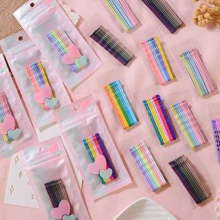 Set 10 kẹp tóc xước mầu, kẹp tăm nhiều mầu - chọn mẫu
