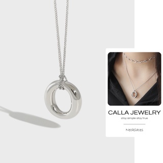 DÂY CHUYỀN BẠC CALLA - Mặt tròn tối giản nữ tính l N008