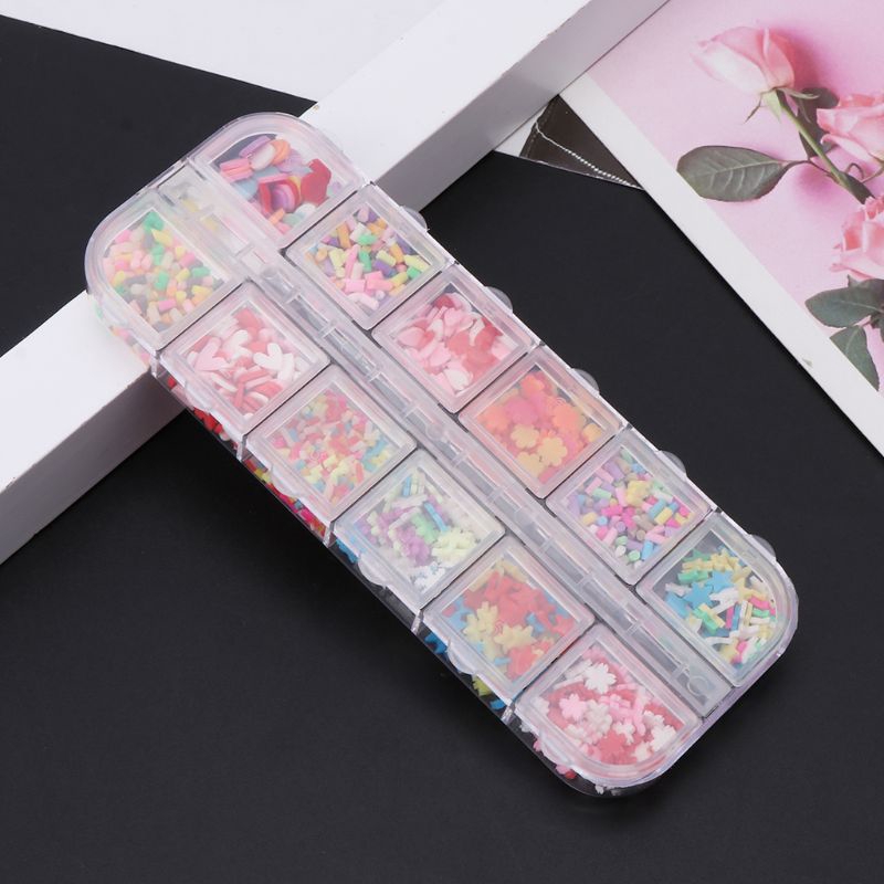 Bộ hạt dùng để trang trí cho đồ chơi Slime DIY vui nhộn đựng trong hộp