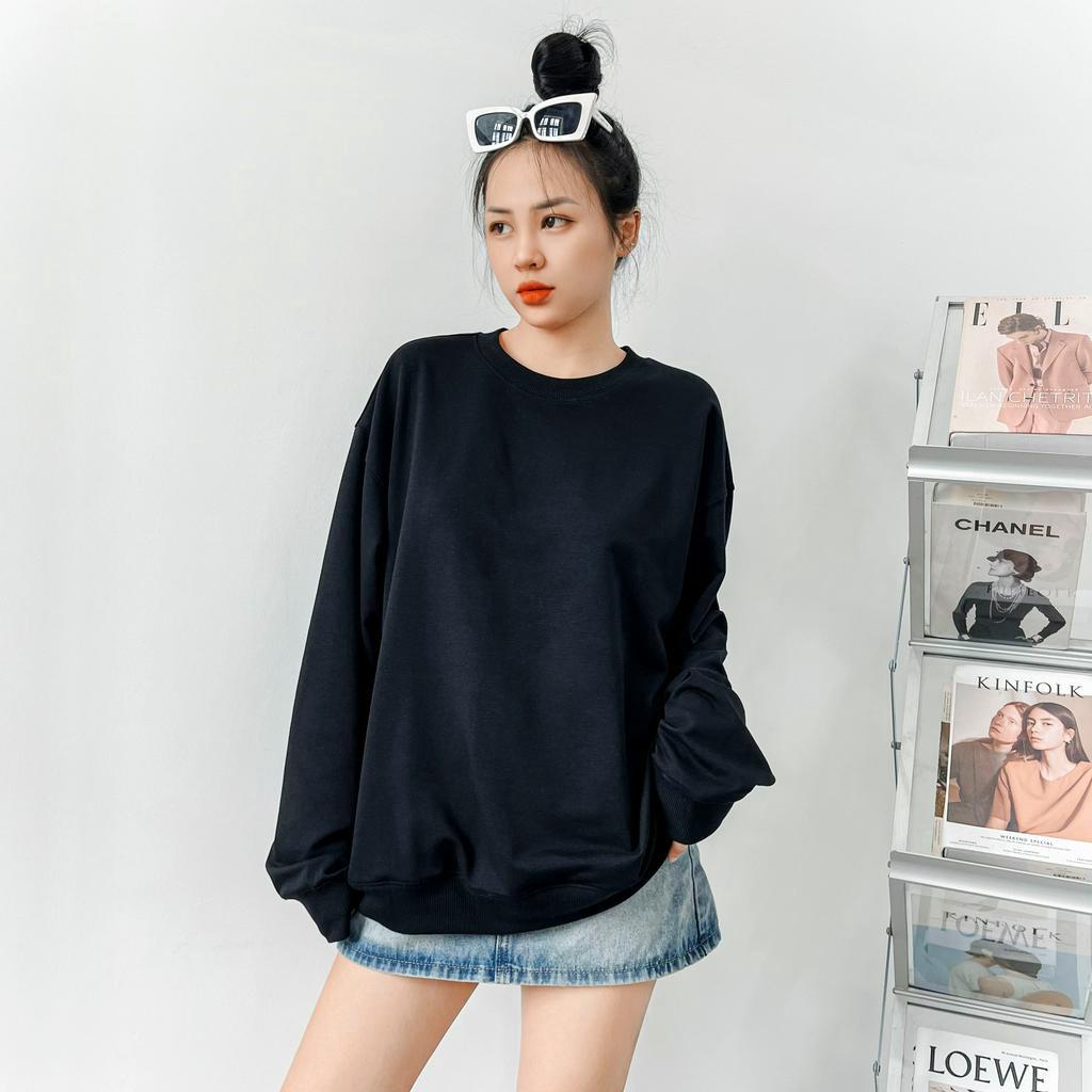 Áo sweater Vergency nam nữ Simple/ Black, white, navy, gray | BigBuy360 - bigbuy360.vn