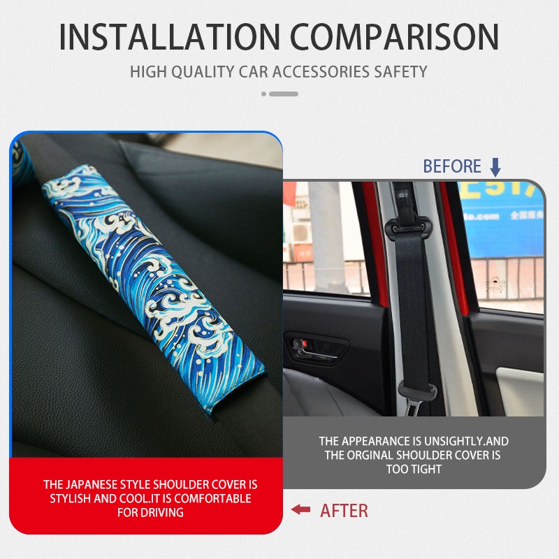 Bộ 2 Vỏ Bọc Dây Đai An Toàn Xe Hơi Phong Cách Nhật Bản JDM Đệm Bọc Dây Đai An Toàn Xe Hơi Thoải Vỏ bọc dây đai an toàn họa tiết xe hơi  trang trí  Bao bọc vai xe hơi sự bảo vệ Bọc vải đệm vai dây đai an toàn xe hơi phụ kiện nội thất ô tô