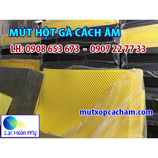 Mút cách âm phòng dân dụng - Khổ tấm: Rộng 1.6m x Dài 2m