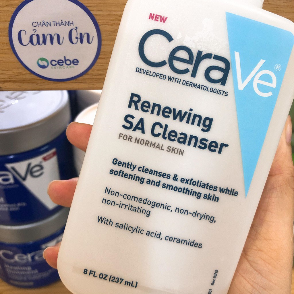 Sữa rửa mặt CeraVe Renewing SA Cleanser (237mL)