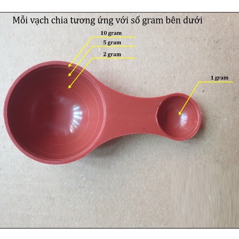 COMBO 2 Muỗng ĐONG GRAM , lường phân bón 2 đầu