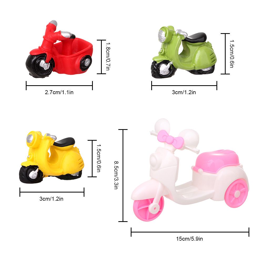 Mô hình xe moto đồ chơi thu nhỏ với tỉ lệ 1/12 vui nhộn dùng trang trí nhà búp bê
