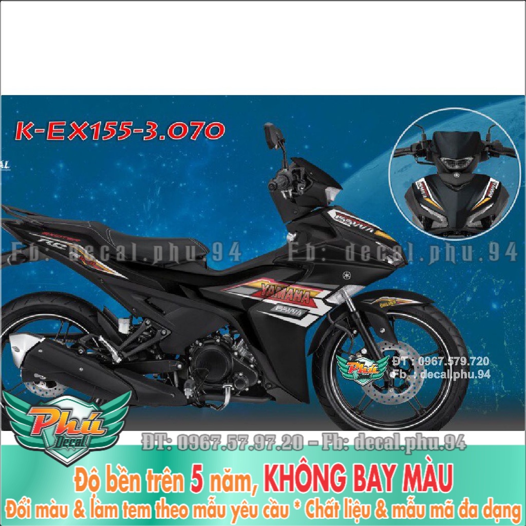 Tem Rời Exciter 155 VVA đen (K) -1