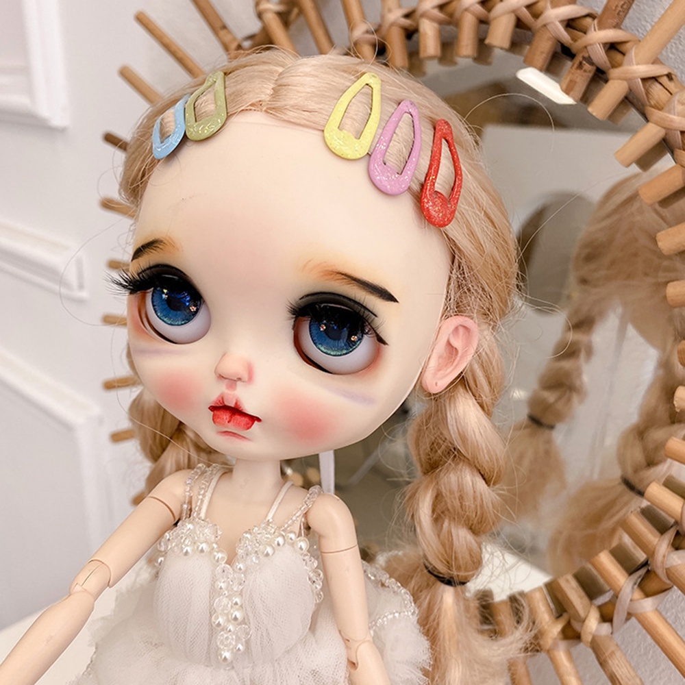 Set 10 Kẹp Tóc Kim Tuyến Màu Macaron Dễ Thương Cho Bé Gái