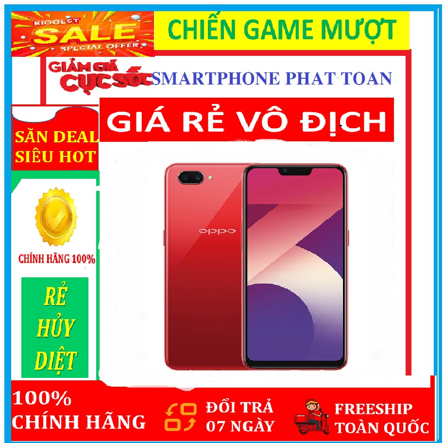 điện thoại Oppo A3s 2sim mới Chính hãng, ram 3G/32G, Camera siêu nét