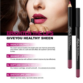 12 Colors Matte Lip Liner Pencil Smooth Natural Waterproof Lip Pencil Liner