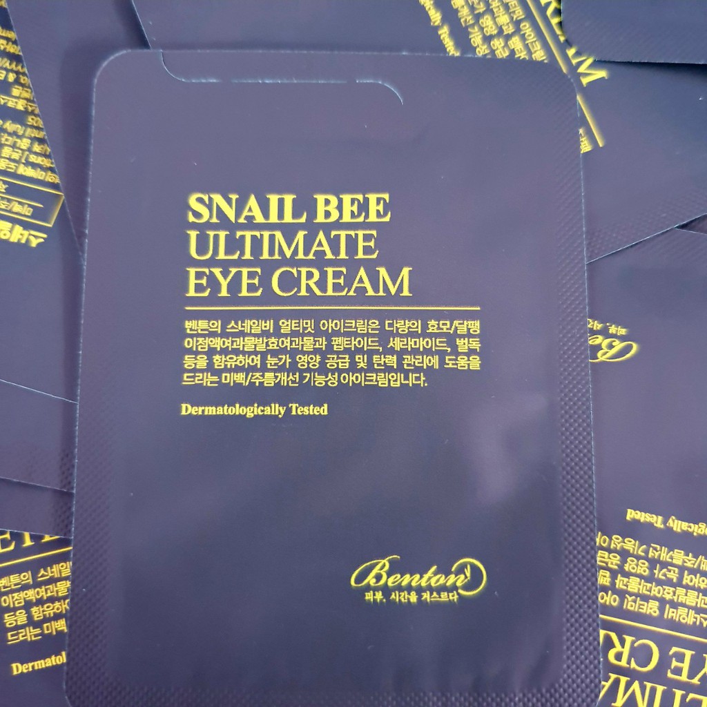 Sample Kem Dưỡng Mắt Phục Hồi Đôi Mắt Mệt Mỏi Benton Snail Bee Ultimate Eye Cream