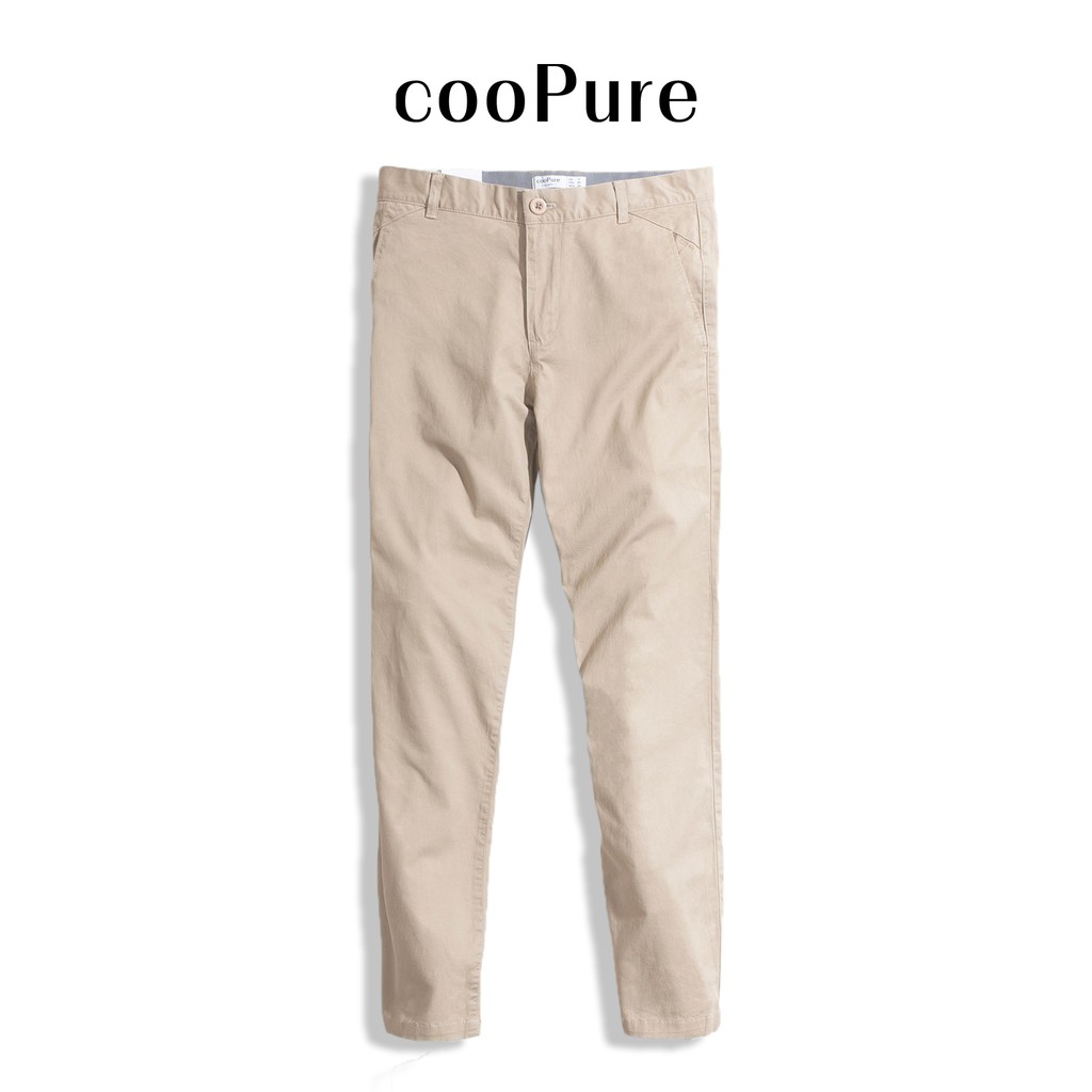 Quần kaki nam ống đứng cooPure màu nâu cafe, vải kaki thun cao cấp, thiết kế lịch lãm QKCP021 (11 màu)