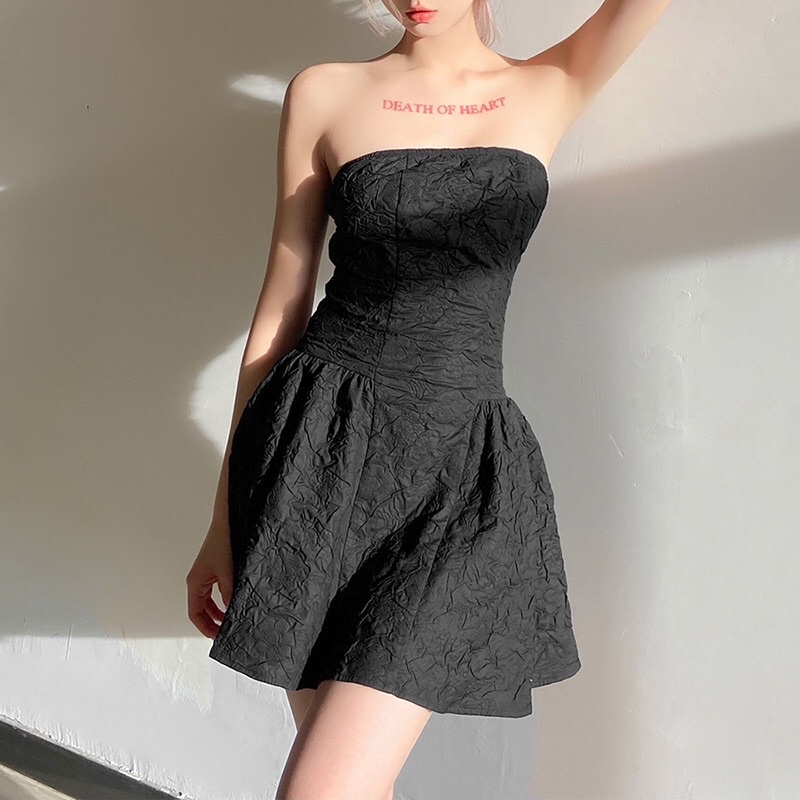 Đầm quây Dự tiệc Dáng ngắn xòe Khóa kéo lưng ôm body sexy Váy đầm đen Đi tiệc ôm body Tôn dáng Quyến rũ