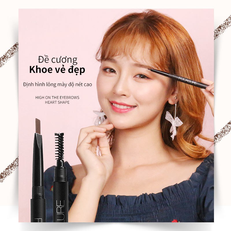 Chì kẻ lông mày hai đầu Focallure BROWS FCKM1 | BigBuy360 - bigbuy360.vn