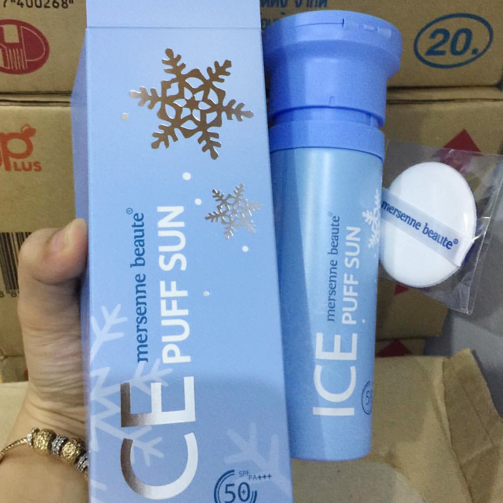 Kem chống nắng Ice Sun xanh Mersenne Beaute mẫu mới