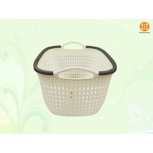 Giỏ hoa nhựa Việt Nhật kích thước Dài 22 * Rộng 16 * Cao 10cm