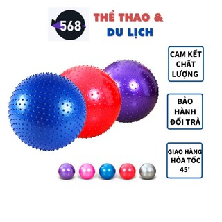 Bóng Tập Gym Yoga 568BTGYGAI01 Cao Cấp Chống Nổ (Dày 2mm) Tăng Cường Dẻo Dai Lưng Mông Đùi (TẶNG KÈM BƠM PHỤ KIỆN)