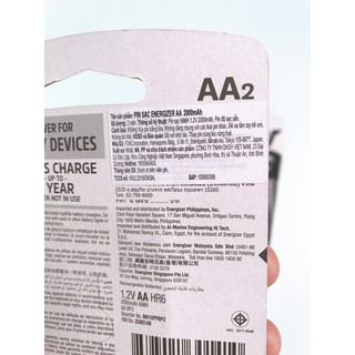 Pin Sạc ENERGIZER AA 2000Ah Nhập KHẩu Nhật Bản