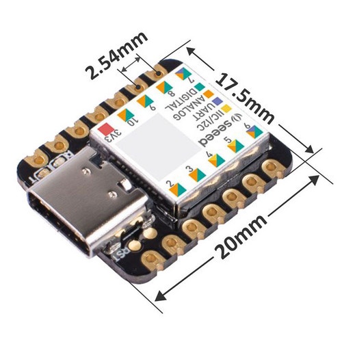 AIDEEPEN Bảng mạch điều khiển Seeeduino XIAO SAMD21G18 48MHZ Cortex M0 + USB Type-c SPI thích hợp cho Arduino
