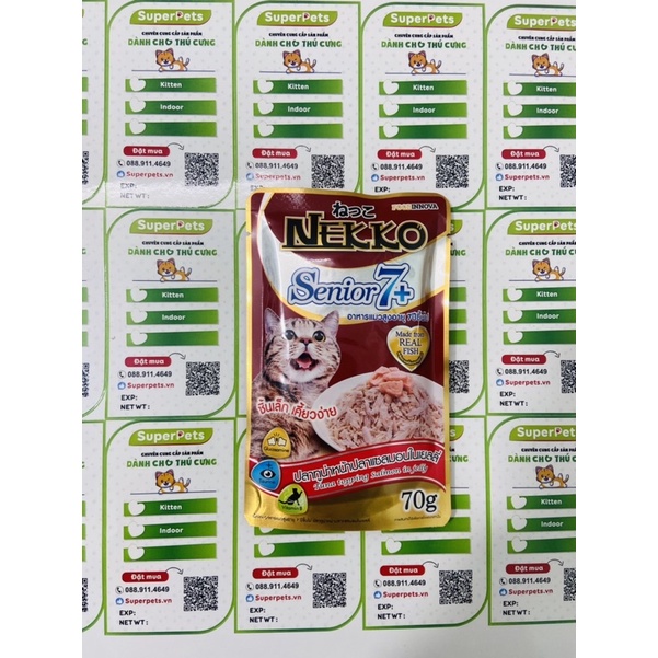 Pate Nekko SENIOR 7+ Cho Mèo Trưởng Thành (70g) Nhập Thái SUPERPETS VIỆT NAM