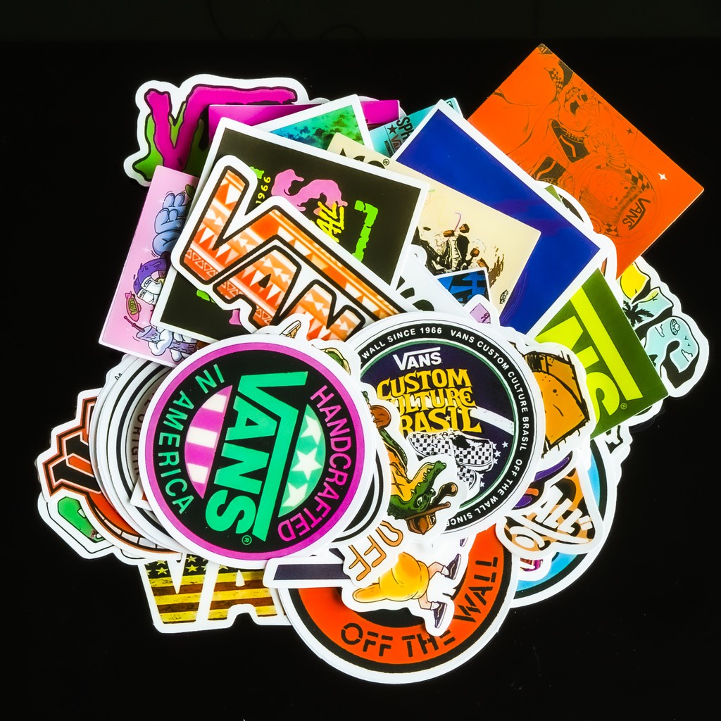 Sticker chủ đề vans off the wall M2 hình dán trang trí vali, mũ bảo hiểm, guitar, ukelele, laptop, macbook, điện thoại…