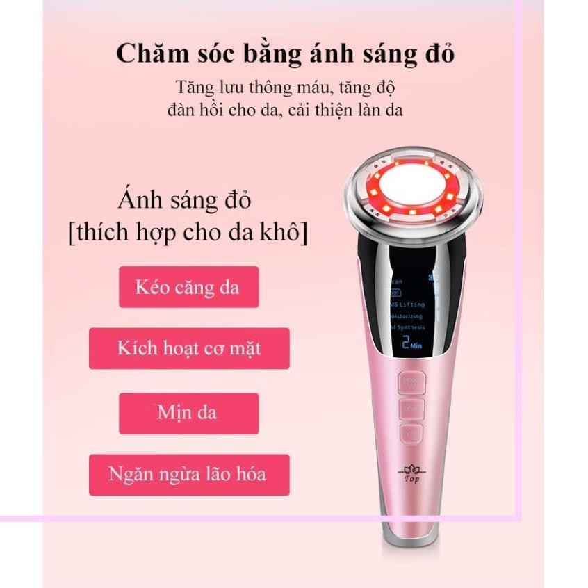 [Combo]Máy Massage Mặt Làm Đẹp Da Nâng Cơ Photon Nóng& Lạnh EMS+Máy Rửa Và Mát Xa Da Mặt Cho Da Nhạy Cảm-Beauty Top Spot