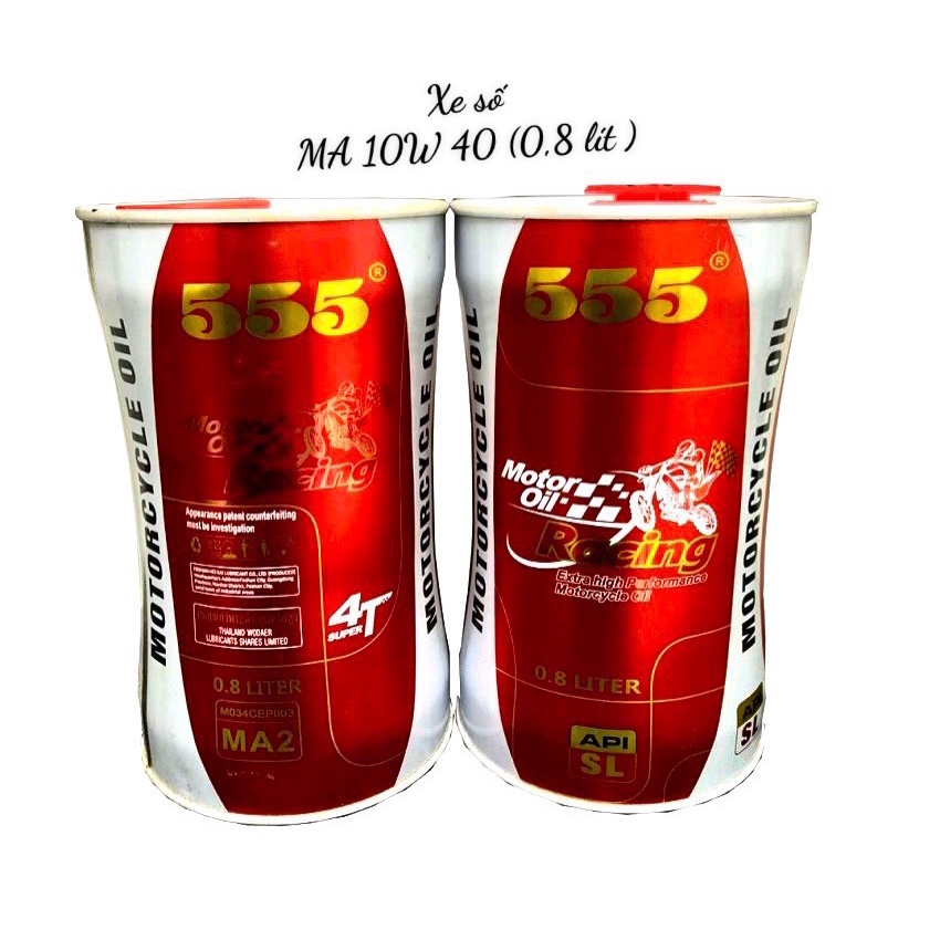 Nhớt xe máy hàng nhập Thái Lan 555 Racing, đạt tiêu chuẩn API SL