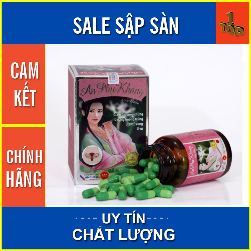 An Phụ Khang An Châu giúp giảm kích thước u nang, u xơ, u vú - Hộp 60 viên - Top1 pharmacy