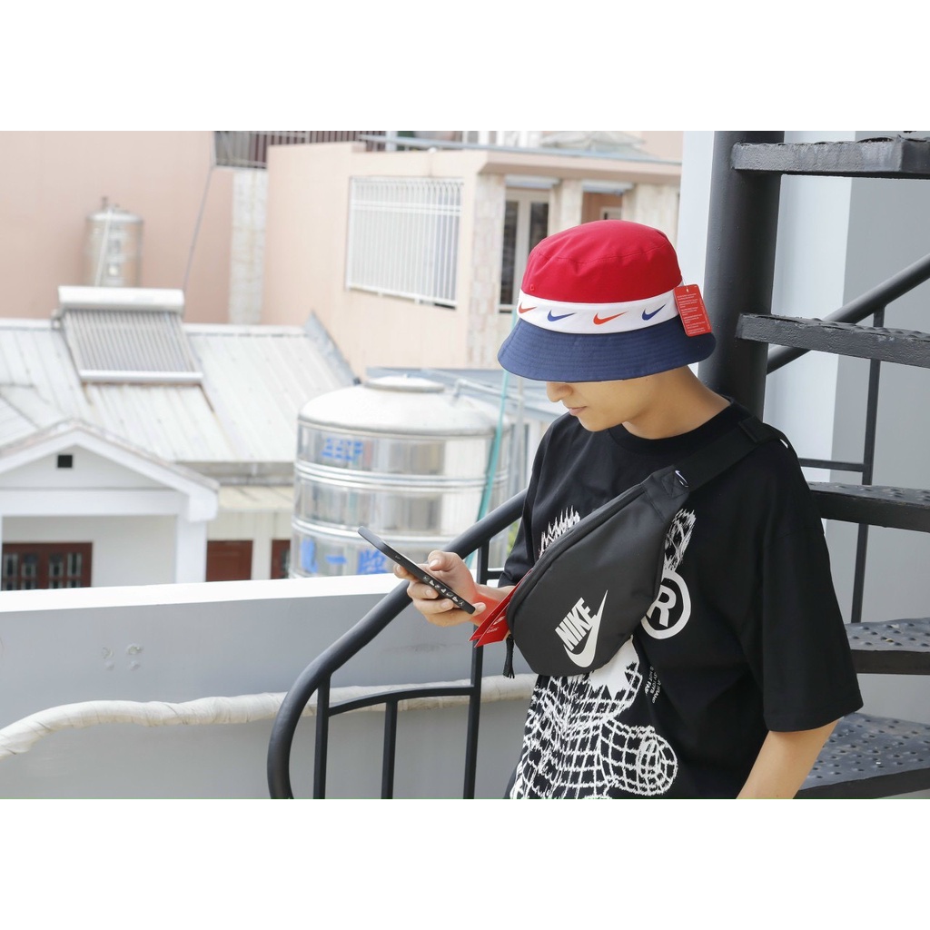 Nón Bucket Full Logo Nike Phong Cách Ý
