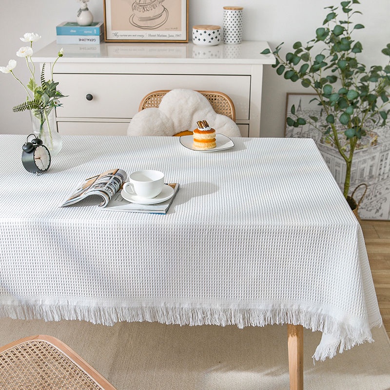 Khăn Trải Bàn Vải Cotton Lanh Chống Bụi Kiểu Vintage Nhật Bản Dễ Thương