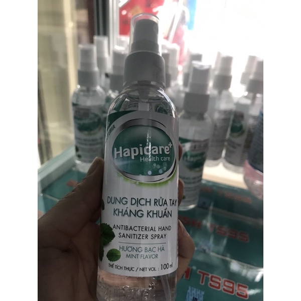 Dung dịch rửa tay kháng khuẩn Hapicare  Hương Bạc Hà/ Hương Trà Xanh