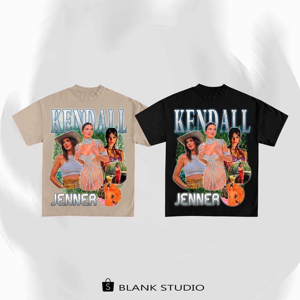 BLANK | Áo Thun KENDALL 2.0 Tay Lỡ Unisex - Đen/Tan Cổ Tròn